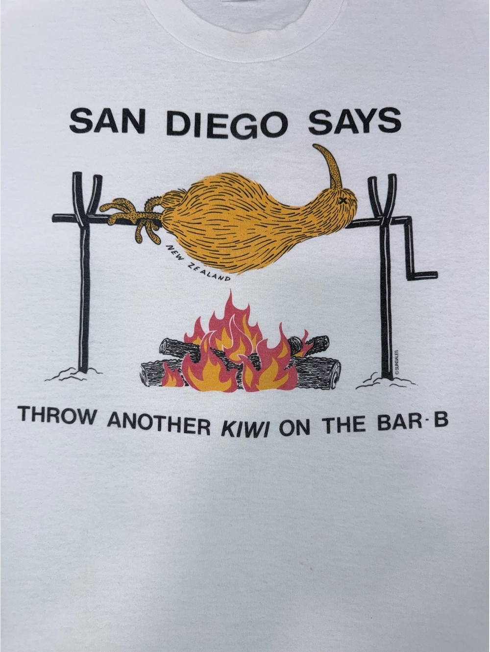 Vintage Heft by Tee Jays XL White Graphic T-Shirt San Diego Says
